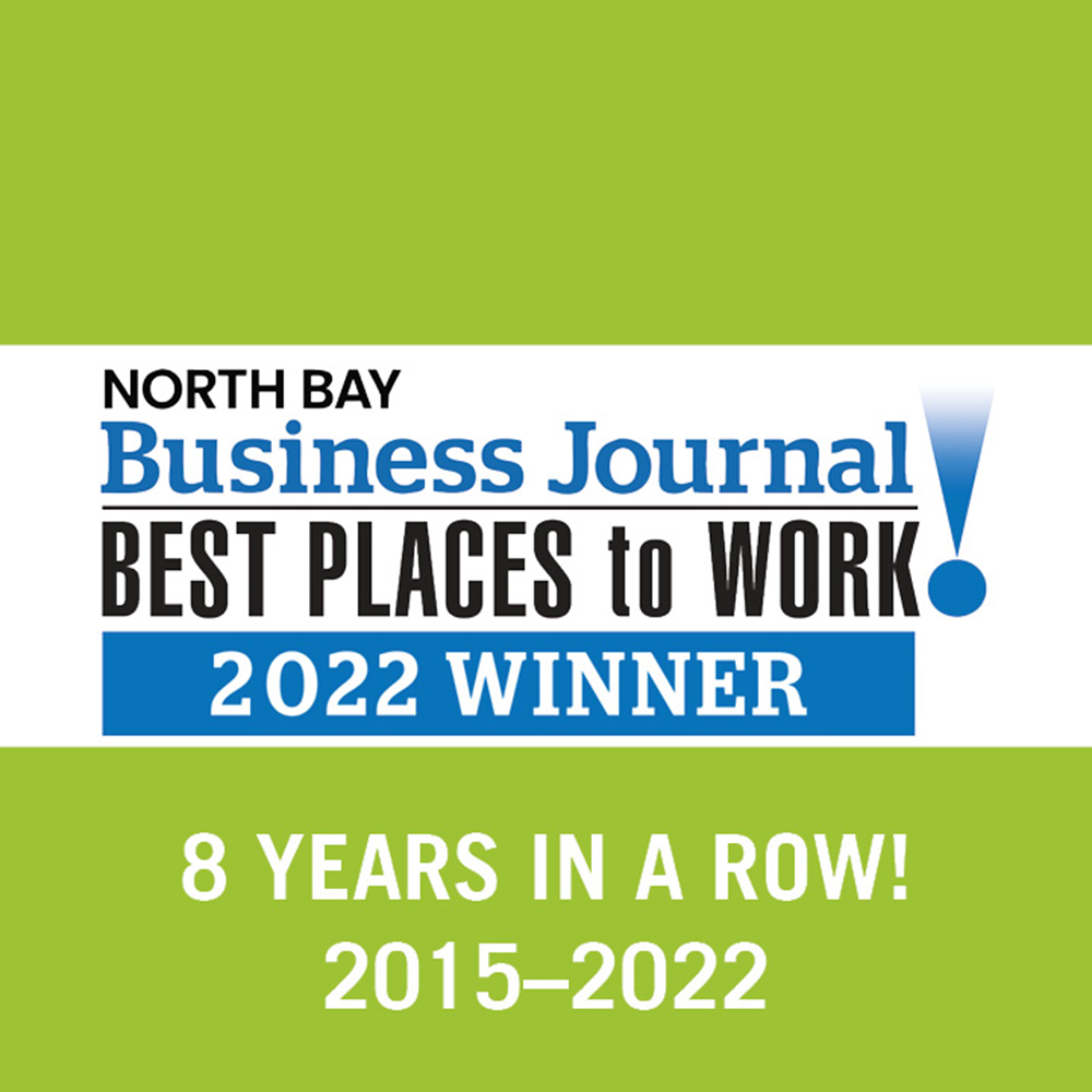 North Bay Business Journal Best Places to Work 2022 Winner Logo