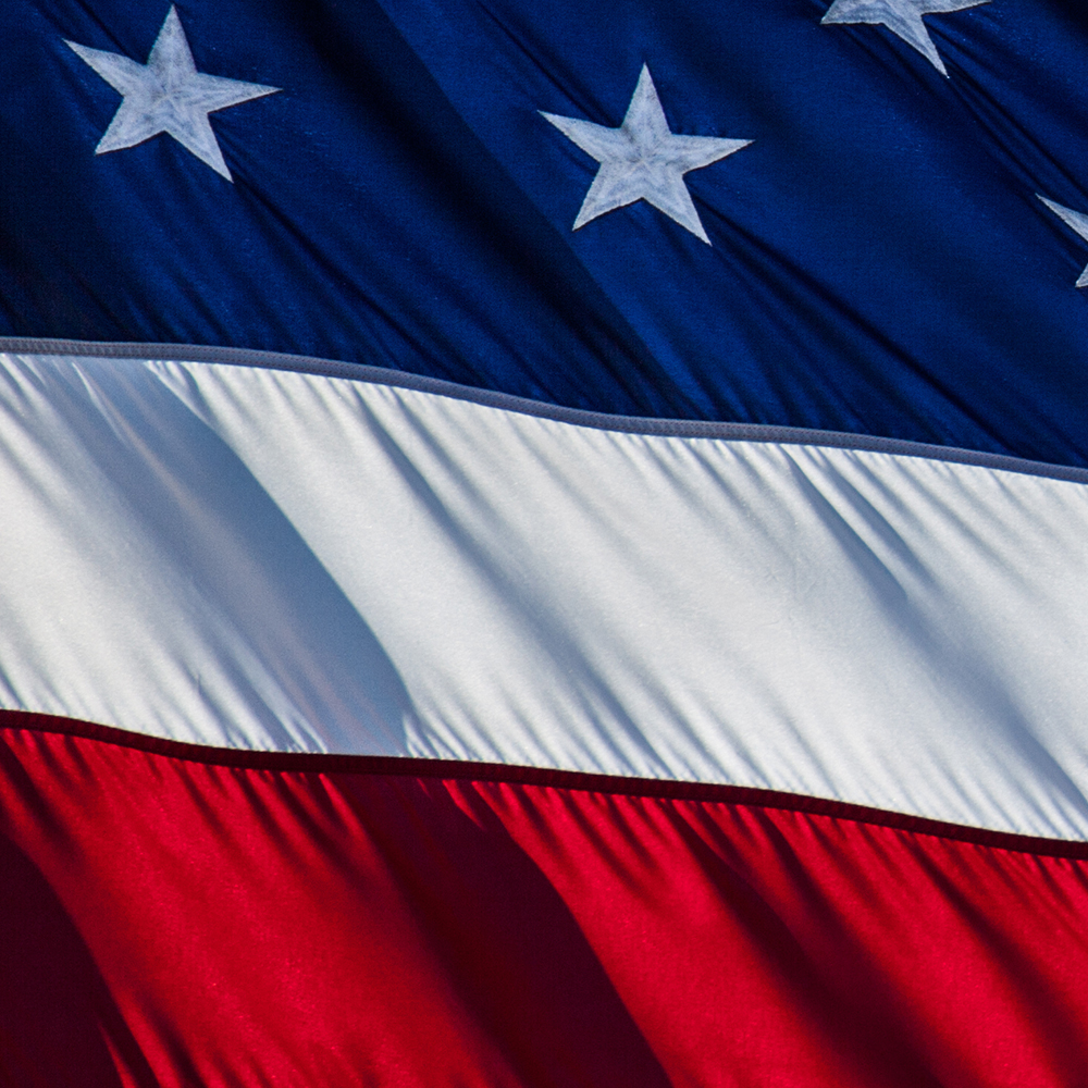 close up of american flag red white blue